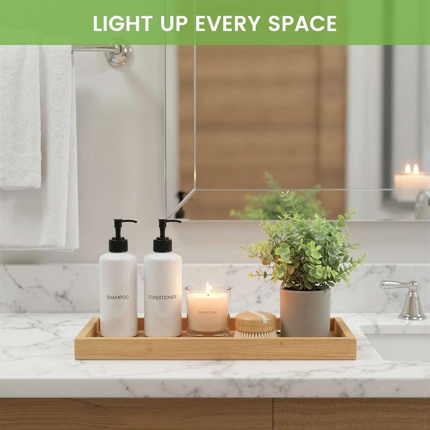2 Pack Small Eucalyptus Plant, 8.6" Tall Small Fake Plants Potted Realistic Artificial Indoor Plants with Carry Bag for Bathroom Shelf Home Decor