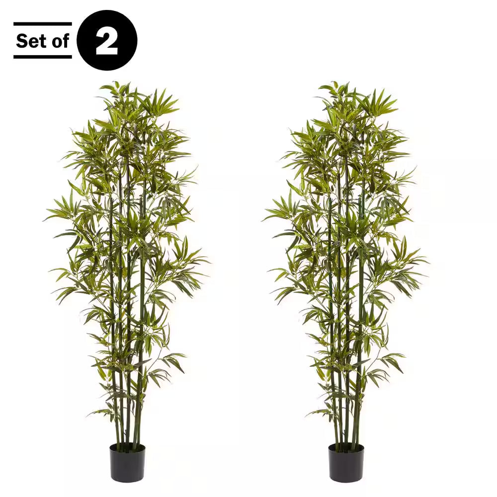 🎋 Artificial Bamboo Trees Set of 2