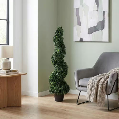 🌱 Artificial Boxwood Spiral Topiary Tree