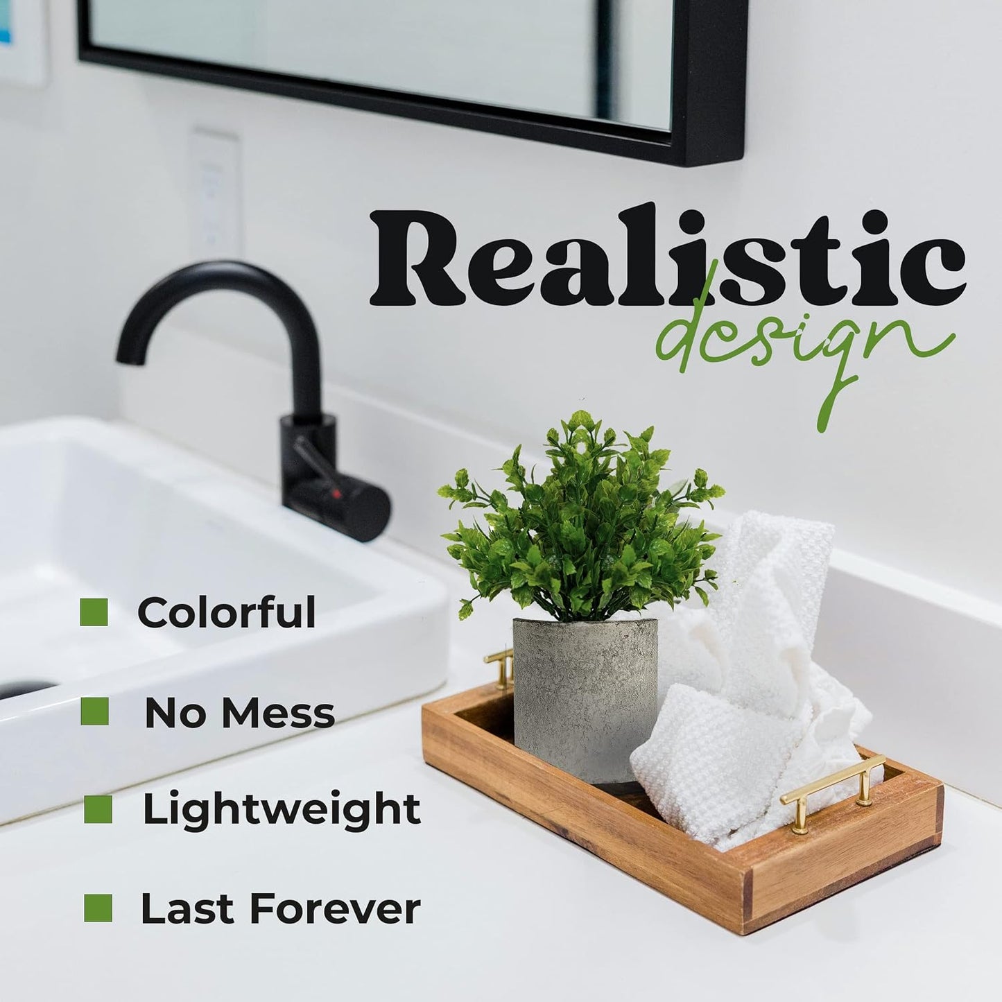 🌿 Mini Artificial Greenery Plants in Decorative Pots 