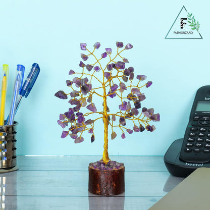 💜 Amethyst Bonsai Money Tree with Crystal Gemstones