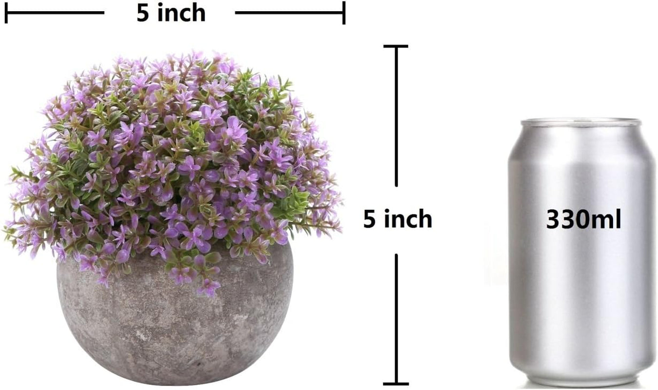 🌼 Artificial Lavender Plant in Decorative Gray Pot
