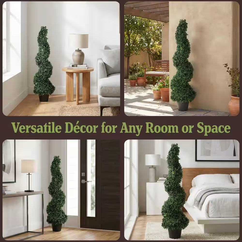 🌱 Artificial Boxwood Spiral Topiary Tree