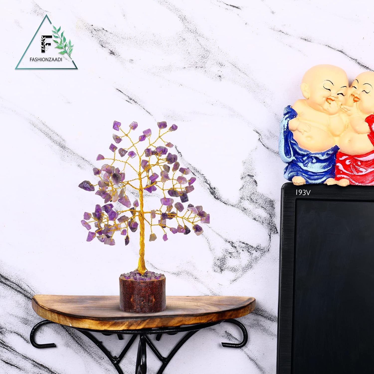 💜 Amethyst Bonsai Money Tree with Crystal Gemstones
