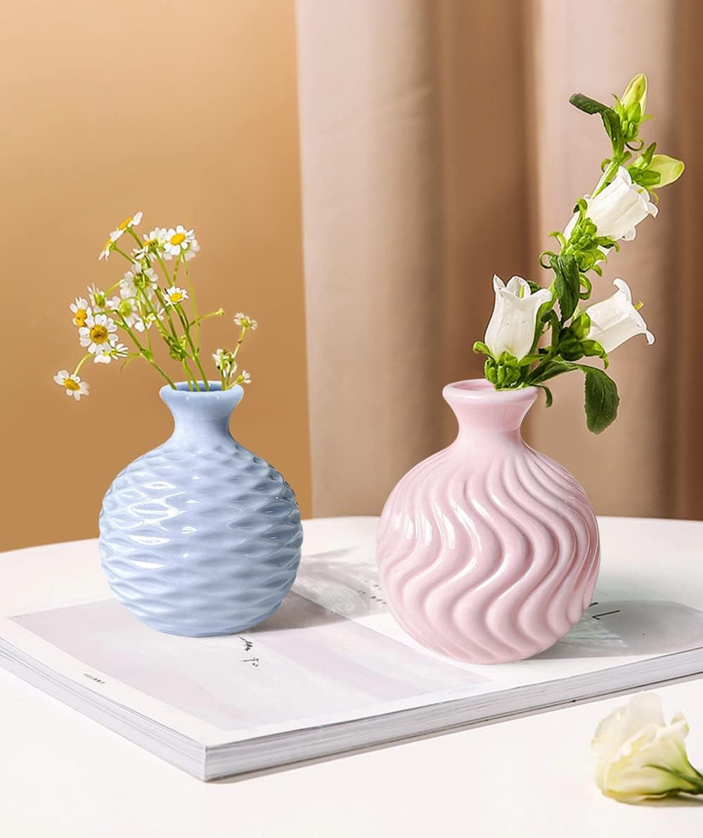 🌸 Pink Ceramic Ikebana Bud Vase