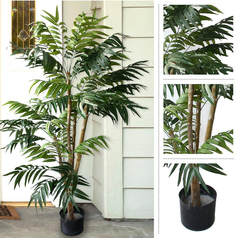 🌴 5-Foot Artificial Tropical Palm Tree in Decorative Pot