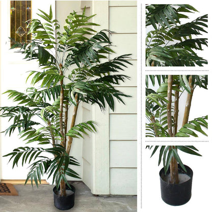 🌴 5-Foot Artificial Tropical Palm Tree in Decorative Pot