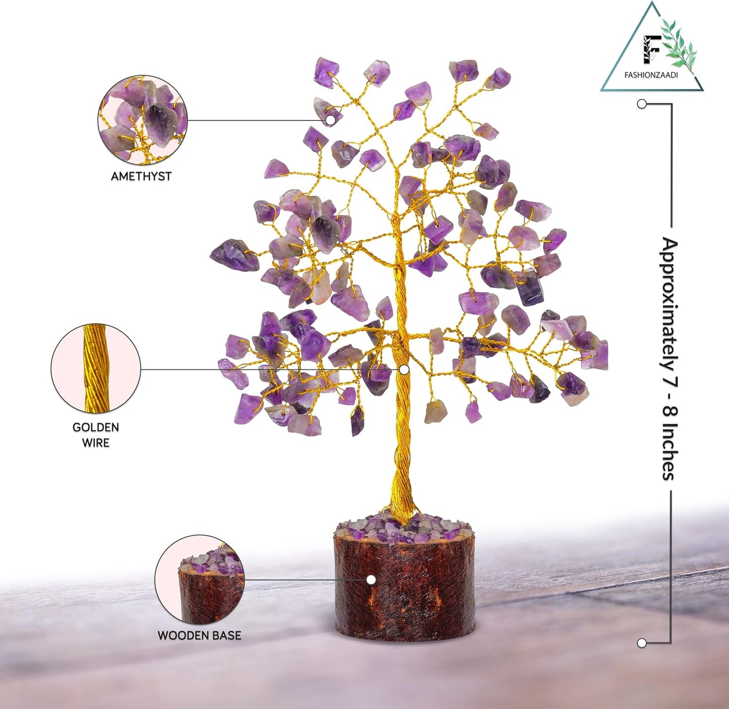 💜 Amethyst Bonsai Money Tree with Crystal Gemstones