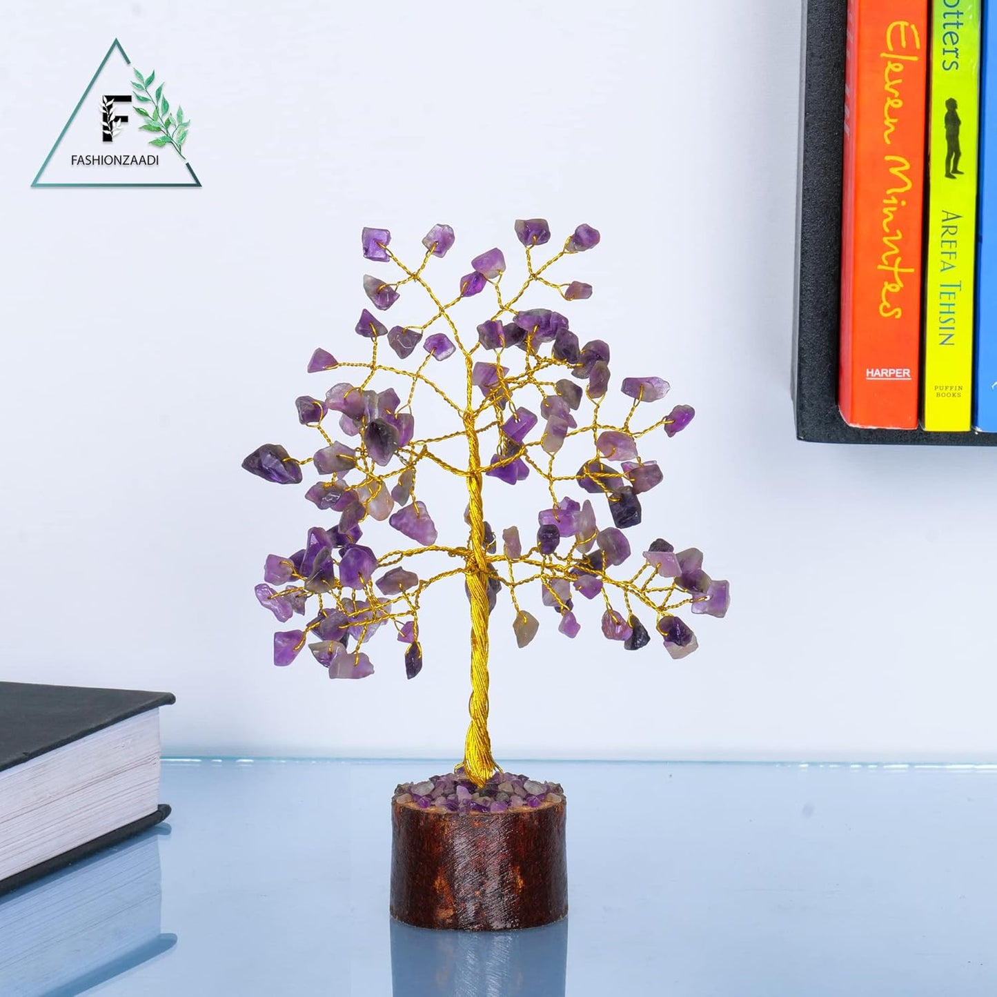 💜 Amethyst Bonsai Money Tree with Crystal Gemstones