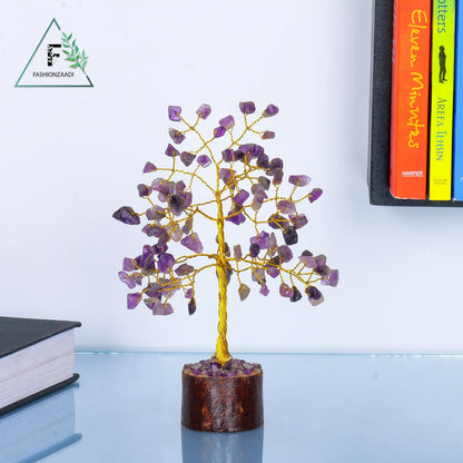 💜 Amethyst Bonsai Money Tree with Crystal Gemstones