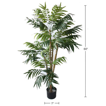 🌴 5-Foot Artificial Tropical Palm Tree in Decorative Pot