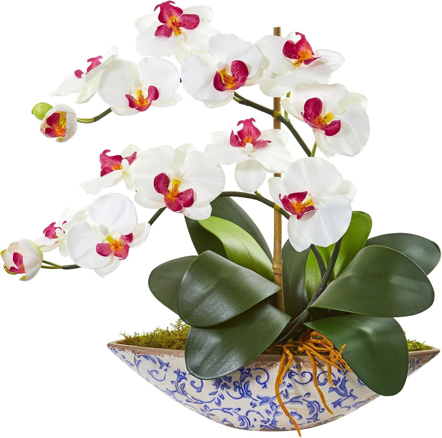 Phalaenopsis Orchid Artificial Arrangement in Vase