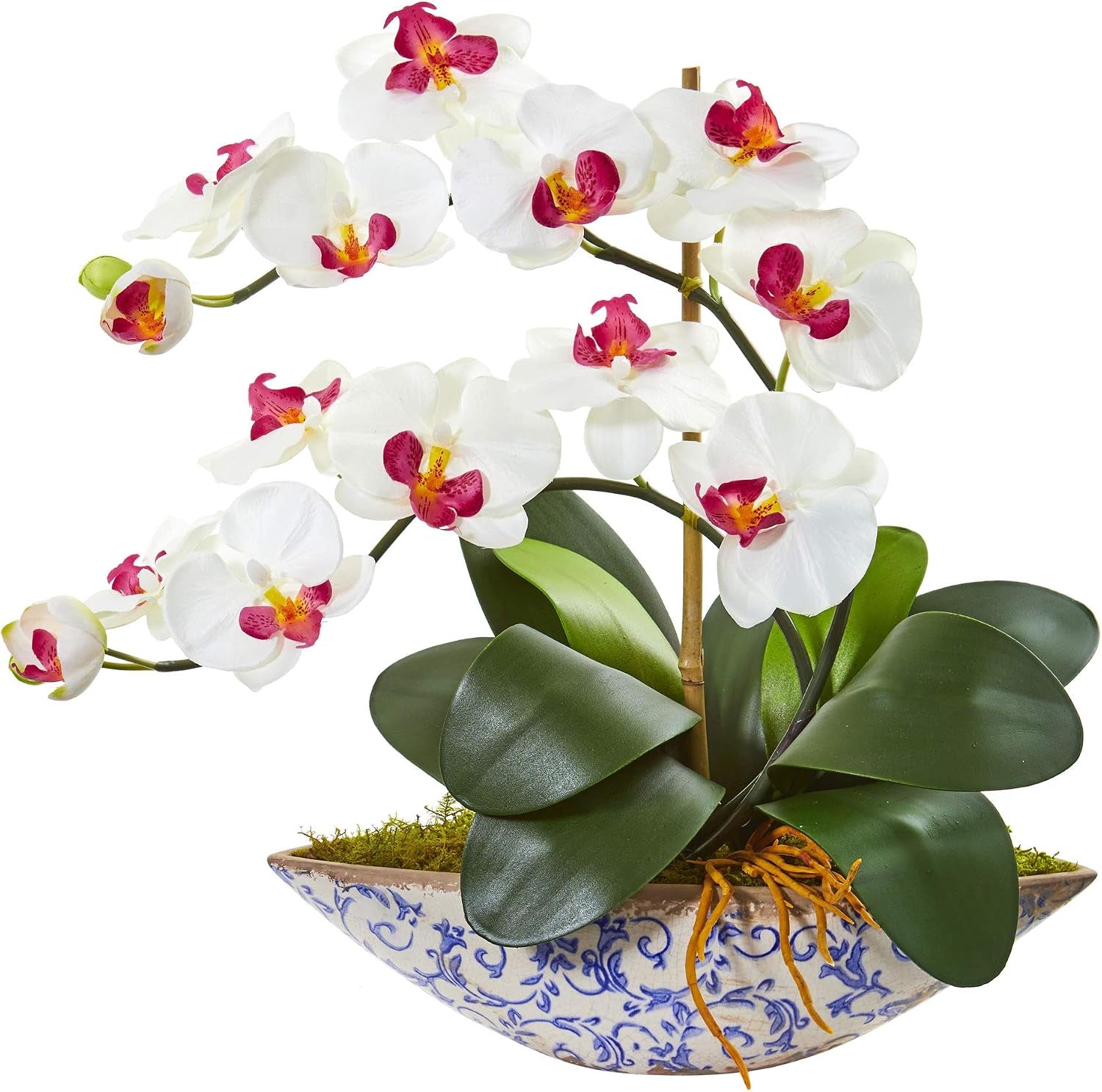 Phalaenopsis Orchid Artificial Arrangement in Vase