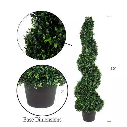 🌱 Artificial Boxwood Spiral Topiary Tree