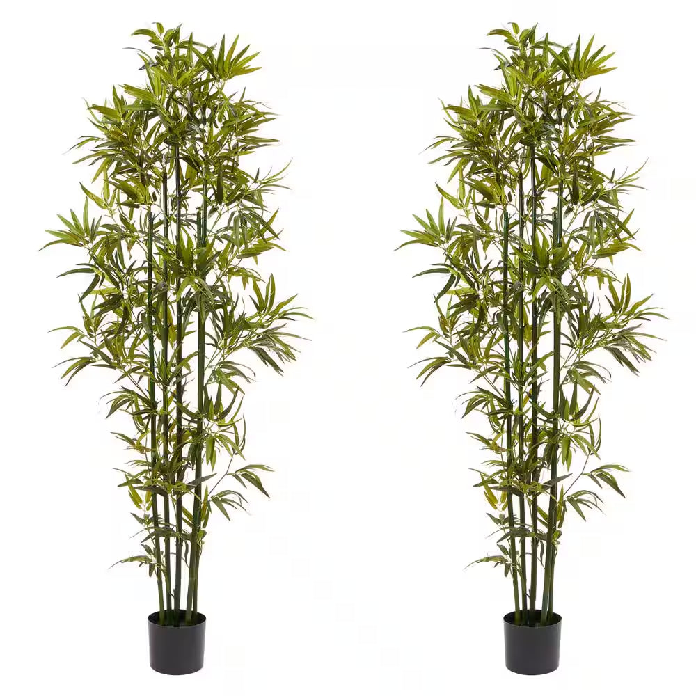 🎋 Artificial Bamboo Trees Set of 2