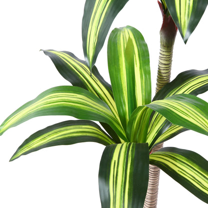 🌿 6-Foot Artificial Dracaena Tree in Black Planter