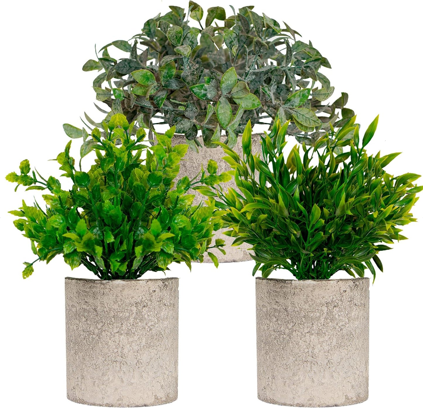 🌿 Mini Artificial Greenery Plants in Decorative Pots 