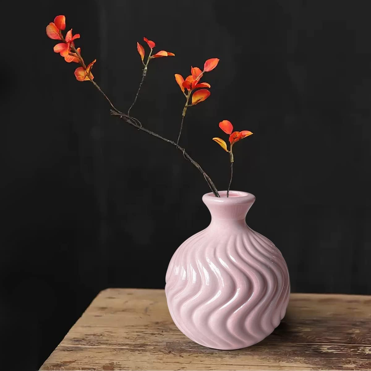 🌸 Pink Ceramic Ikebana Bud Vase