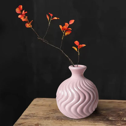 🌸 Pink Ceramic Ikebana Bud Vase